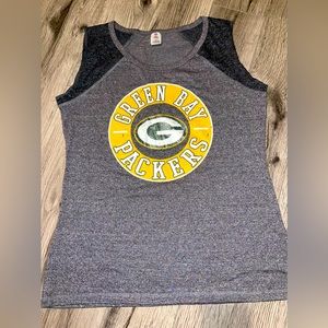 Green Bay Packers NFL‎ Women’s muscle T-Shirt. Size Large